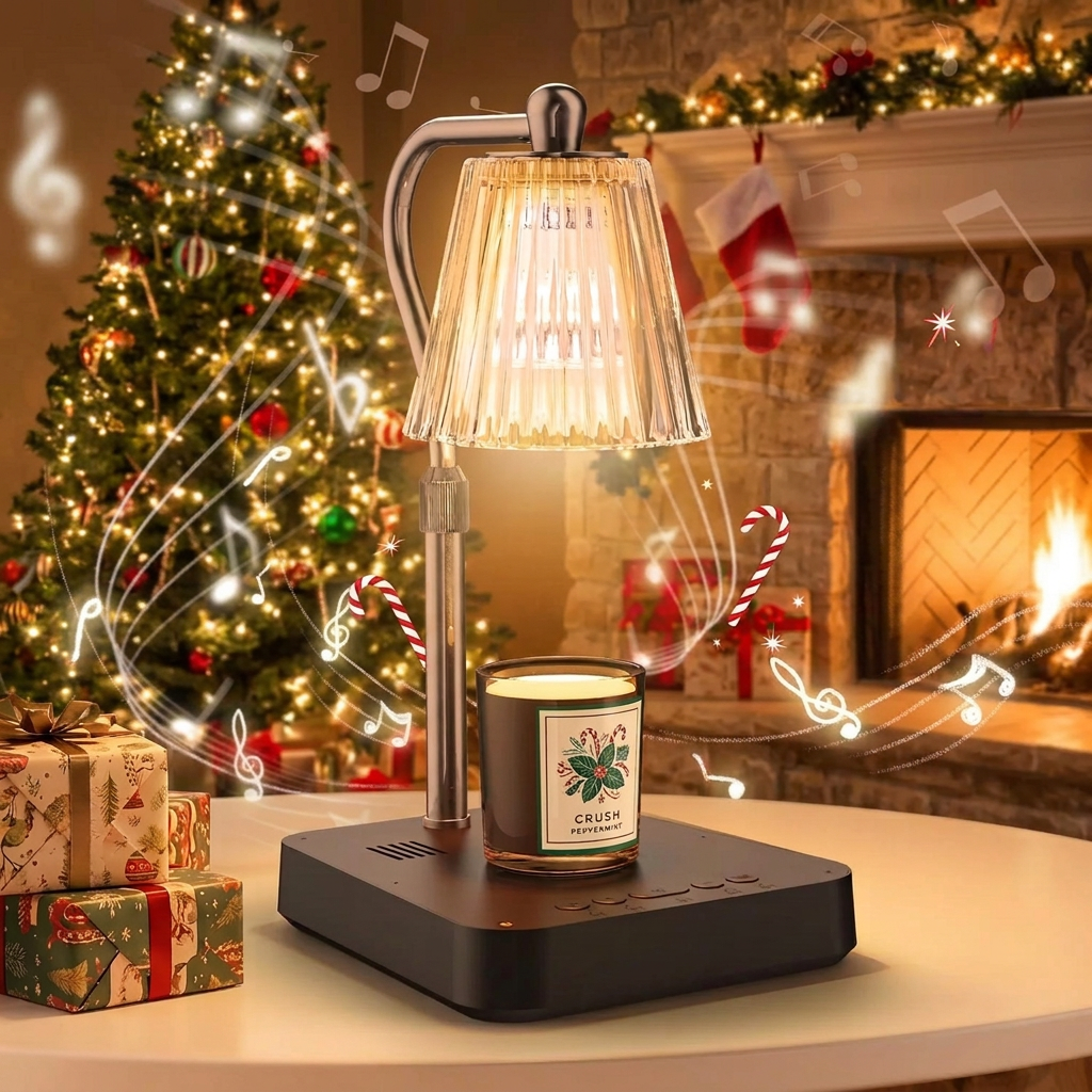 Cozy Glow Candle Warmer with White Noise