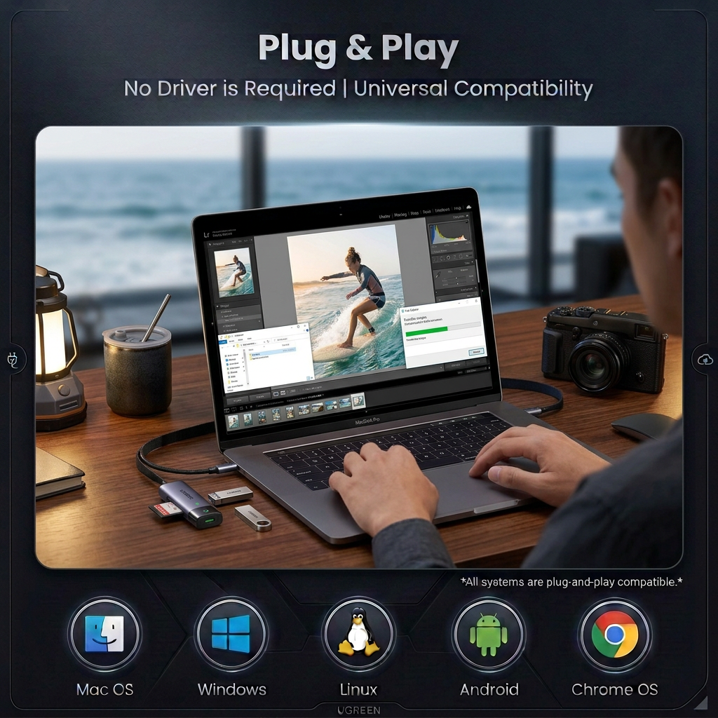SD Card Reader USB C, USB 3.0 Micro SD Card Reader