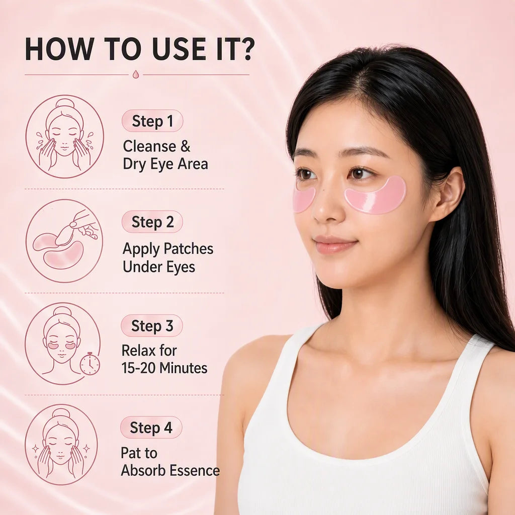 OEM Private Label PDRN Salmon DNA Peptide Eye Mask anti Wrinkle Brighten Dark Circles Reduce Puffiness Firm under Eyes Patches