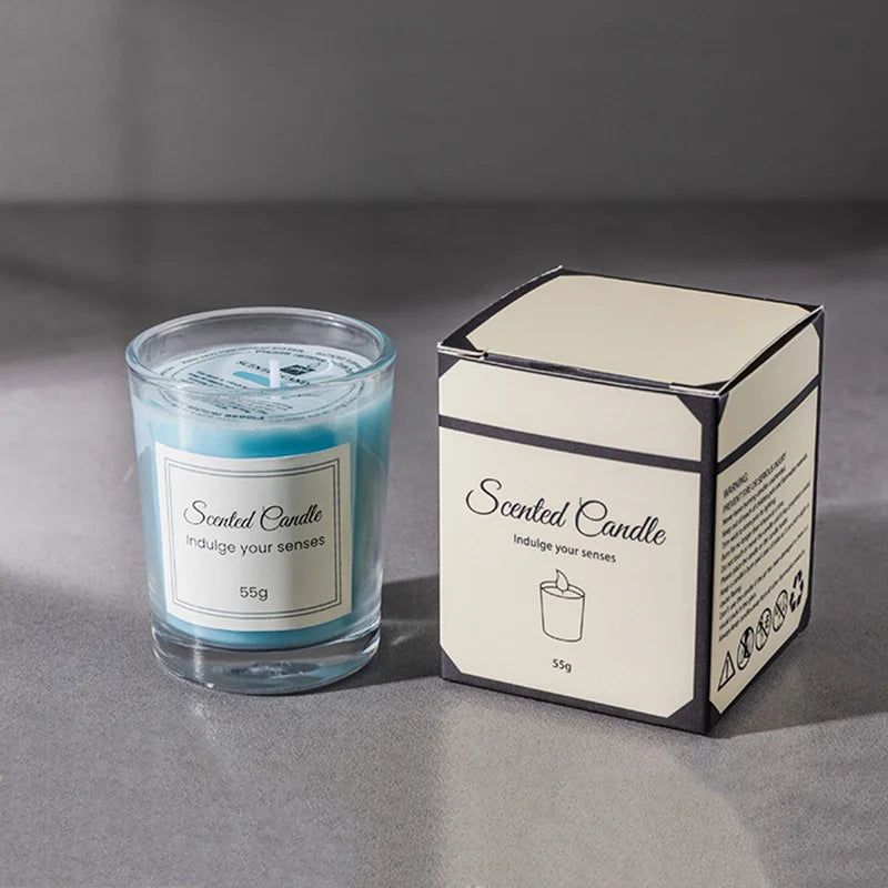 Handmade 55G Mini Soy Wax Scented Candles Long Lasting Aroma for Home Decor Modern Style Smokeless Fragrance Candle