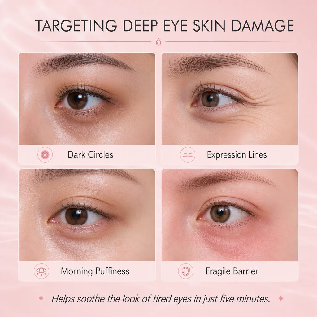 OEM Private Label PDRN Salmon DNA Peptide Eye Mask anti Wrinkle Brighten Dark Circles Reduce Puffiness Firm under Eyes Patches